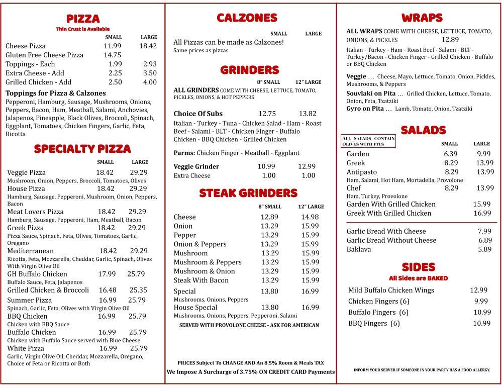 GH Pizza Cheese Pizza